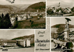 73907976 Oberwinden Elztal Panorama Blick Zum Hoernleberg Schule Narrenbrunnen S - Other & Unclassified