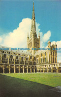 R153966 Norwich Cathedral From The Cloisters. Jarrold. Cotman Color - World