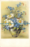 R152058 Old Postcard. Flowers In Vases. 1953 - World