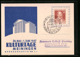 AK Meiningen, Spendenkarte Der Kulturtage 1947  - Meiningen