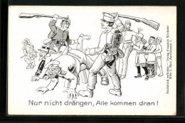 AK Allegorische Darstellung Der Kriegsparteien Im 1. Weltkrieg  - Guerre 1914-18