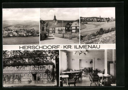 AK Herschdorf /Kr. Ilmenau, Kulturhaus, Strassenpartie, Ortsansicht  - Ilmenau