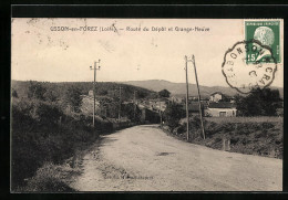 CPA Usson-en-Forez, Route Du Dépot Et Grange-Neuve  - Other & Unclassified