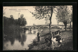 CPA Feurs, Pont Sur Le Lignon A Naconne  - Feurs