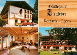 73801335 Rottach-Egern Gaestehaus Ziegleder Gastraum Liegewiese Rottach-Egern - Autres & Non Classés