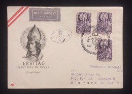 C) 1940. AUSTRIA. FIRST AIRMAIL ENVELOPE SENT TO USA. MULTIPLE STAMPS. XF - Otros & Sin Clasificación