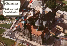 73761379 Chemnitz Rathaus Und Jakobikirche Fliegeraufnahme Chemnitz - Chemnitz