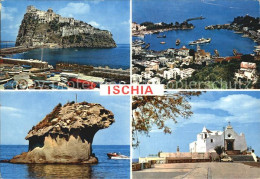 72397793 Ischia Fliegeraufnahme Kirche Hafen Ischia - Altri & Non Classificati