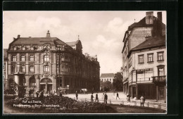 AK Hof /Saale, Poststrasse U. Bayer. Staatsbank  - Autres & Non Classés