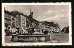 AK Bayreuth, Marktplatz Mit Brunnen  - Bayreuth