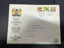 29-5-2024 (6 Z 29) Kenya FDC Cover (20 X 15 Cm) New Definitive Issue 1966 (posted To Australia) - Kenia (1963-...)