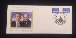 C) 2001. UNITED STATES. FDC. THE WHITE HOUSE. DOUBLE STAMPS. XF - Otros & Sin Clasificación