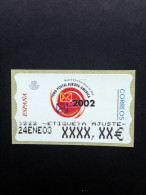 ATMS 2002 FORO POSTAL. ATM ETIQUETA POSTAL DE AJUSTE ANCHA. - Franking Machines (EMA)