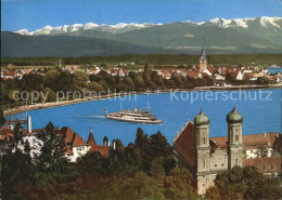 72397678 Friedrichshafen Bodensee Kirche Faehre Fliegeraufnahme Friedrichshafen - Friedrichshafen