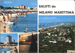 72397050 Milano Marittima Strand Fliegeraufnahme Sonnenuntergang Firenze - Other & Unclassified