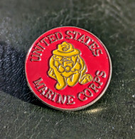 B Pins Pin's Lapel Pin United States US Marine Corps Bulldog Army Badge Patch USMC Insigne Militaire Usa Armée Diametre - Militares
