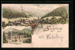 Lithographie Sulzburg, Hotel Zum Markgrafen, Totalansicht  - Other & Unclassified