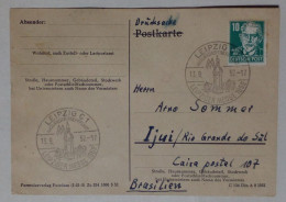 Allemagne - Carte Postale Avec Timbre Thème Temple (1952) - Otros & Sin Clasificación