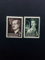 LIECHTENSTEIN MI-NR. 332-333 POSTFRISCH(MINT) FÜRSTENPAAR 1955 FÜRST FRANZ-JOSEF II UND FÜRSTIN GINA - Unused Stamps