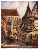 72395398 Rothenburg Tauber Feuerleinserker Mit Jokobskirche Kuenstlerkarte  Roth - Rothenburg O. D. Tauber
