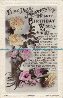 R152831 Greetings. To My Dear Nephew Hearty Birthday Wishes. Flowers. Beagles An - World