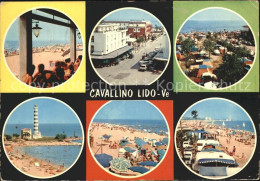 72394824 Cavallino Venezia Strand Restaurant Leuchtturm Strassenpartie Campingpl - Autres & Non Classés