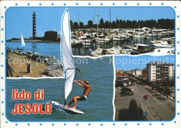 72394779 Lido Di Jesolo Hafen Leuchtturm Yachten Windsurfen Strassenpartie  - Sonstige & Ohne Zuordnung