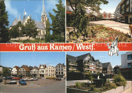 72394753 Kamen Westfalen Kirche Fussgaengerzone Brunnen Platz Fachwerkhaeuser Ka - Kamen