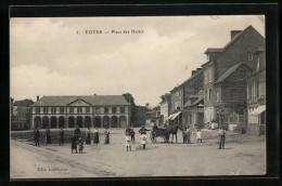 CPA Totes, Place Des Halles  - Totes