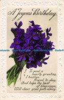 R152868 Greetings. A Joyous Birthday. Blue Flowers. H. B. RP - World