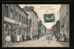 CPA Blangy-sur-Bresle, Grande Rue Et Caisse D`Epargne  - Blangy-sur-Bresle