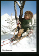 AK Mecki Fährt Beim Skifahren Gegen Einen Baum  - Mecki