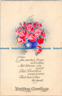 R152875 Birthday Greetings. Roses In Vases. 1925 - Monde