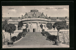 AK Potsdam, Schloss Sanssouci, Treppe Hinauf Zum Mittelbau  - Andere & Zonder Classificatie