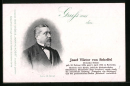 AK Josef Viktor Von Scheffel, Der Dichter Im Portrait  - Scrittori