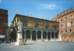 72394644 Verona Veneto Piazza Dei Signori Monumento A Dante Denkmal Verona - Autres & Non Classés