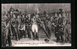 AK Les Adieux De Napoleon 1er Dans La Cour Du Palais De Fontainebleau  - Historical Famous People