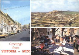 72394641 Victoria Malta Gesamtansicht Strassenpartie Markt Insel Gozo Victoria - Malta