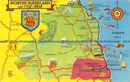 R153513 Northumberland With Tyne And Wear. A Map. Photo Precision. Colourmaster. - World