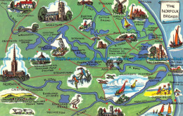 R154118 The Norfolk Broads. A Map - World