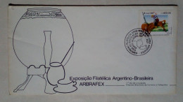Brésil - Enveloppe Premier Jour Avec Timbre Thème Cultures Du Brésil Et De L'Argentine (1989) - Neufs