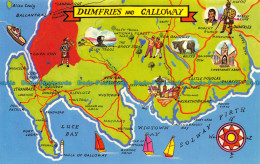 R154125 Dumfries And Calloway. A Map. Photo Precision. Colourmaster - World