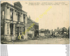 80. ALBERT .  Aspect De La Place De L'Hôtel De Ville .  GUERRE DE 1914 . - Albert