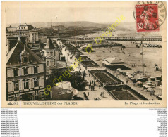 14.  TROUVILLE .  La Plage Et Les Jardins . - Trouville