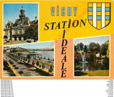 03.  VICHY . Station Idéale .  CP Multivues . - Vichy