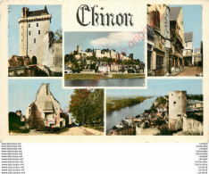 37.  CHINON .  CP Multivues . - Chinon