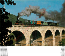 Original Dampfzug Von Ca. 1860 Viadukt Bei Rümlingen .  SUISSE . (train Locomotive ) . - Treni