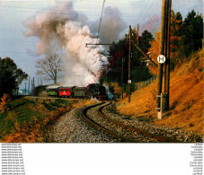 Chemin De Fer Touristique BLONAY-CHAMBY . La 104 En Plein Effort Halte De CHANTEMERLE . - Trains