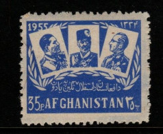 Afghanistan Cat 428 1955 37th Year Of Independence 35p Blue MNH - Afganistán