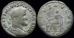 Maximinus I Thrax AE Sestertius  Salus Seated Left - The Military Crisis (235 AD To 284 AD)